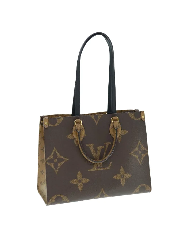 Handle bags with round handles for a modern and stylish design-Monogram Reverse Giant On The Go Tote Bag