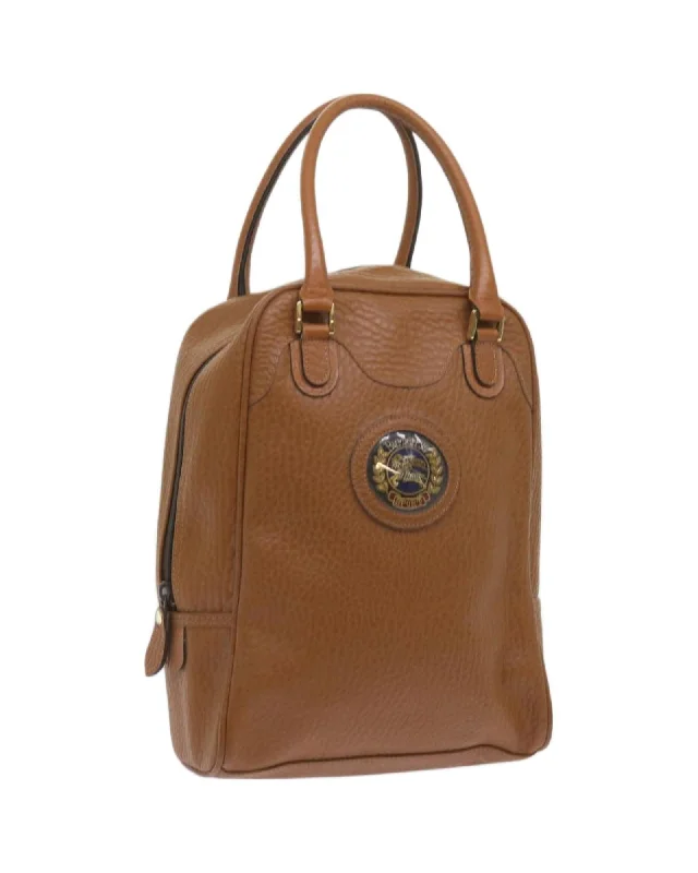 Handle bags with metallic accents for a touch of glamour and shine-Authentic Leather Sports Shoes Hand Bag by Burberrys