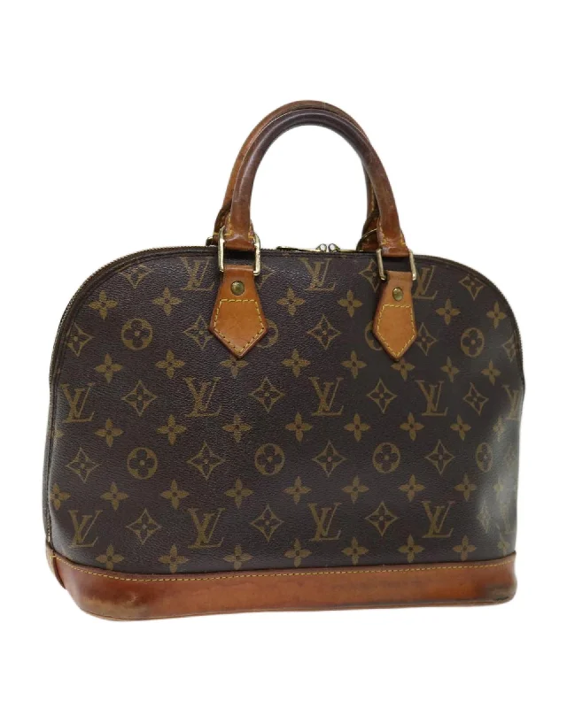 Handle bags with unique shapes for a creative, fashion-forward appearance-Monogram Hand Bag with Rubbing and Scratches Made in France