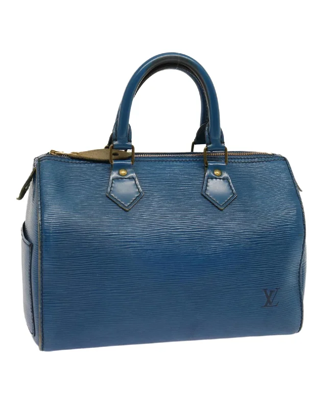 Best handle bags with minimalist silhouettes for a modern, chic style-Blue Epi Leather Hand Bag with Surface Wear and Rubbing - Authentic LV