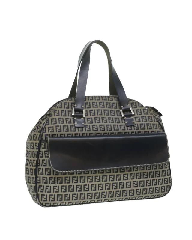 Handle bags with decorative embroidery for a textured, stylish finish-Monogram Canvas Shoulder Bag