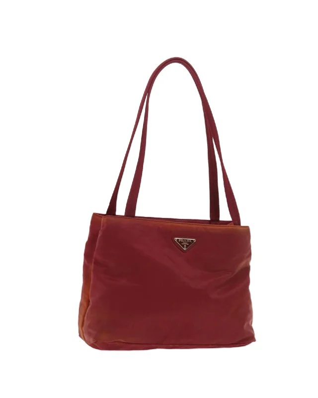 Best handle bags with contrasting colors for a bold, fashionable statement-Red Nylon Hand Bag