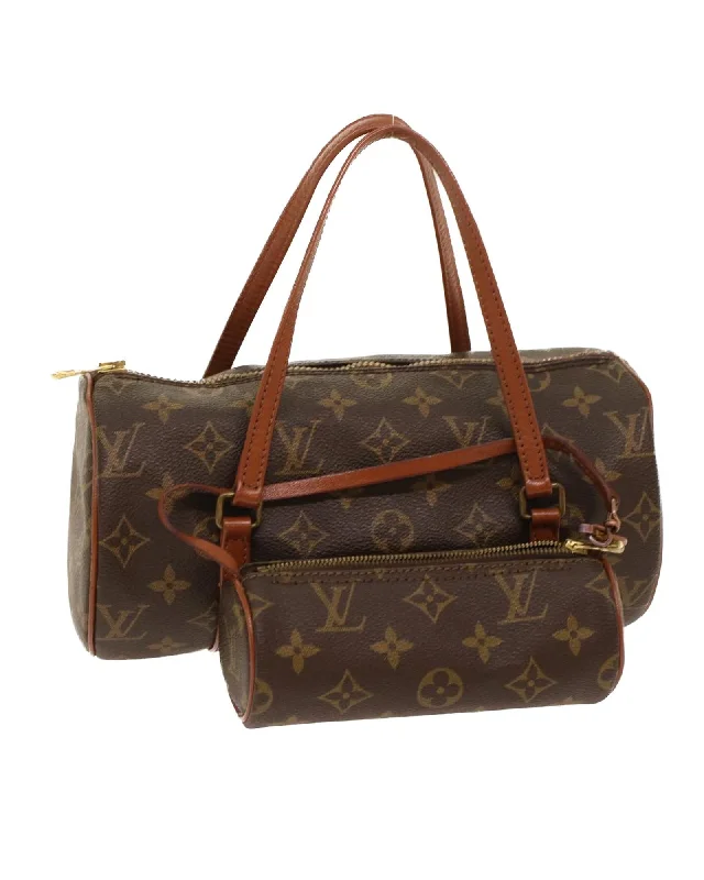 Handle bags with detachable pouches for added organization and convenience-Monogram Canvas Hand Bag with Pouch