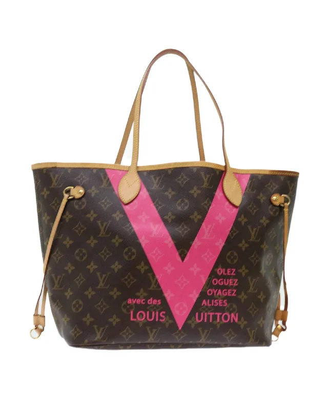 Best handle bags with a classic boxy shape for a timeless, elegant style-Monogram V Line Tote Bag in Pink