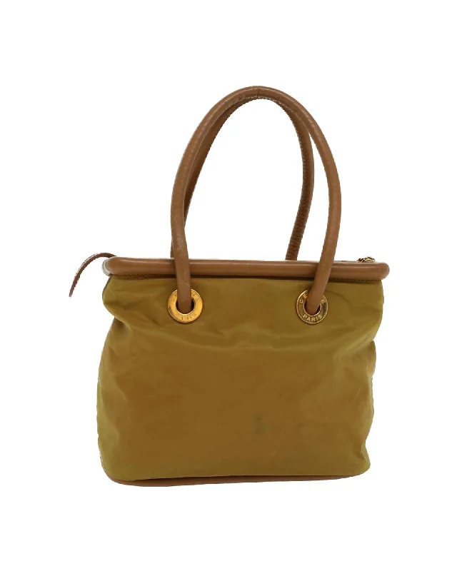 Best handle bags with classic designs for a timeless, versatile accessory-Khaki Nylon Hand Bag