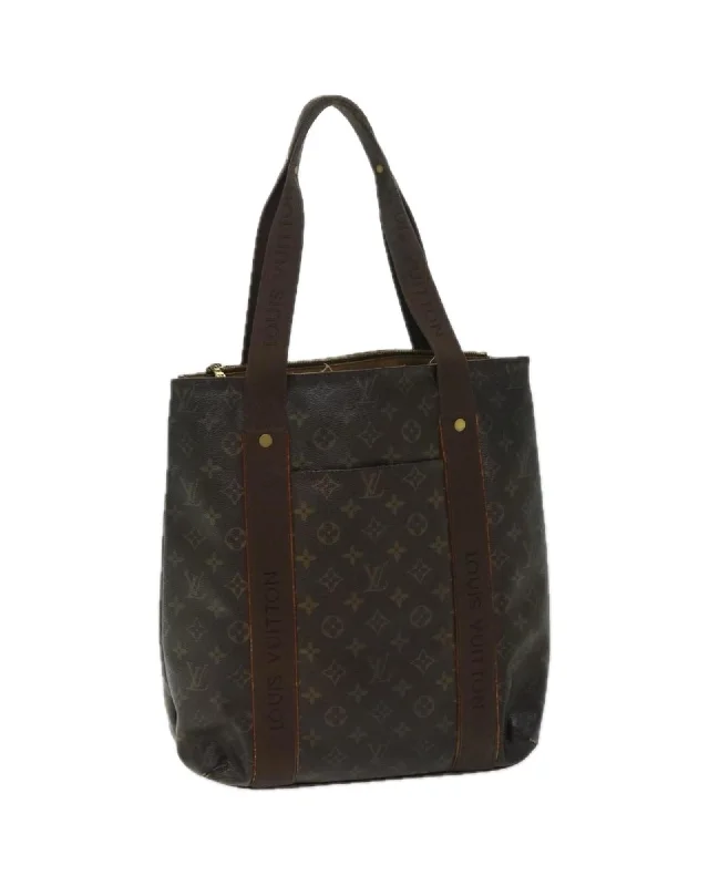 Best handle bags with leather straps for a sleek, elegant look-Monogram Canvas Tote Bag with Adjustable Straps