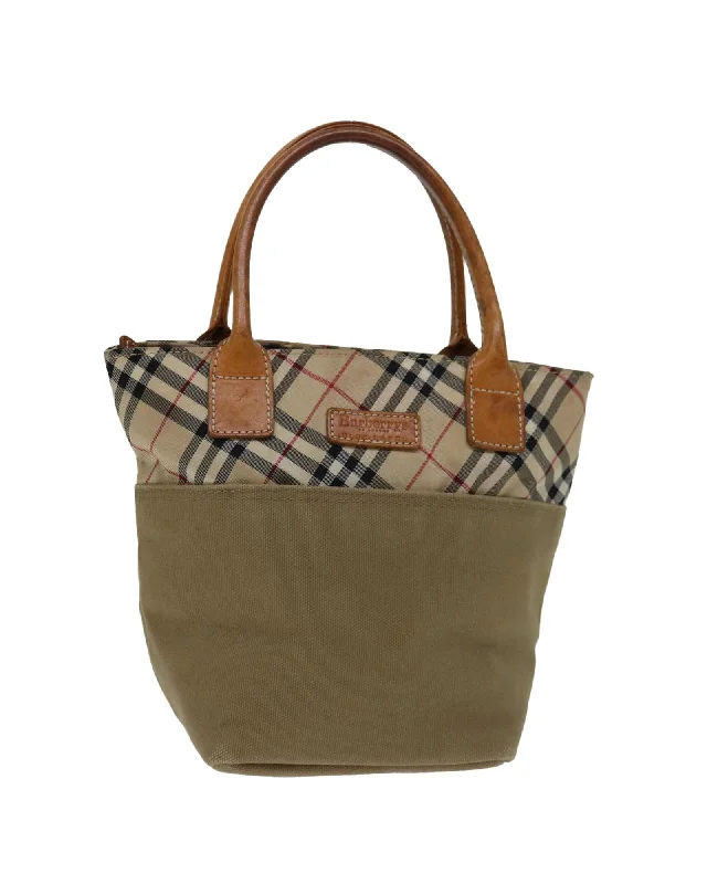 Best handle bags with large compartments for carrying books, laptops, and more-Canvas Beige Hand Bag by Burberrys Blue Label