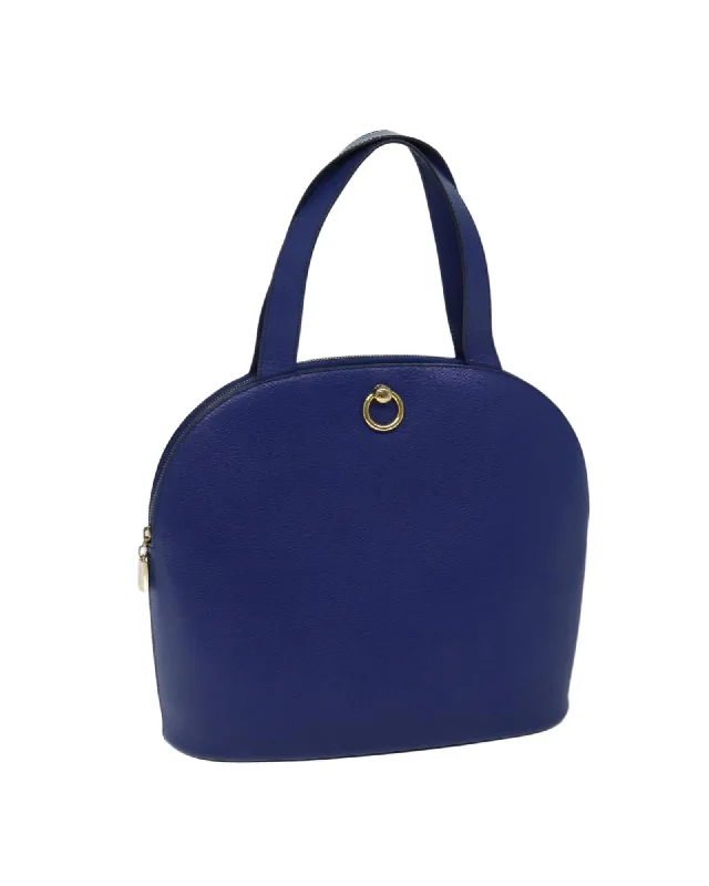 Handle bags with quilted patterns for a timeless, classic design-Blue Leather Hand Bag