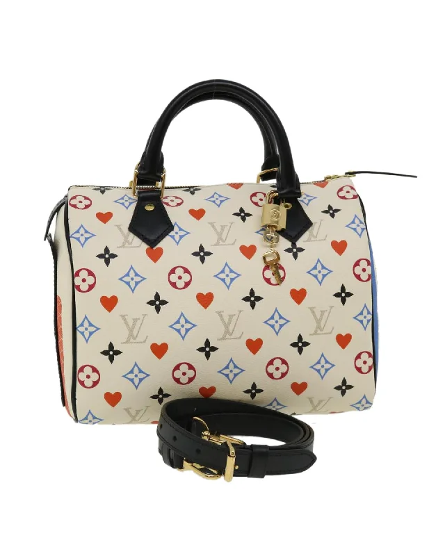 Handle bags with drawstring closures for a secure and practical option-Monogram Game On Speedy Bandouliere 25 Hand Bag 2way