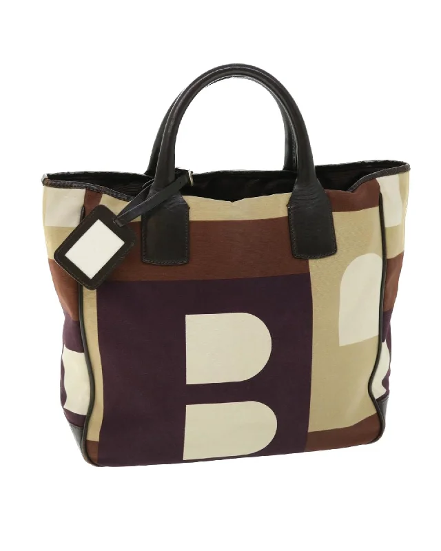 Handle bags with round handles for a modern and stylish design-Canvas Tote Bag with Accessories