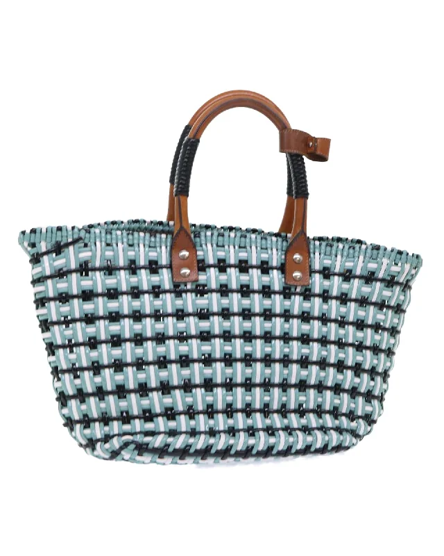 Handle bags with drawstring closures for a secure and practical option-Leather Tote Bag with Powanie Accessory