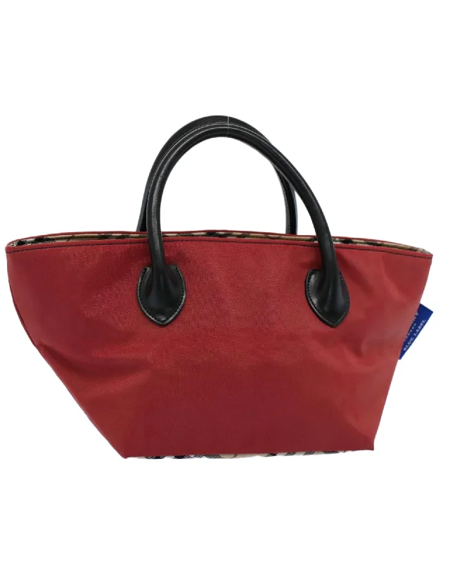 Best handle bags with sporty, casual designs for a laid-back, stylish vibe-Nylon Hand Bag with Red Accents