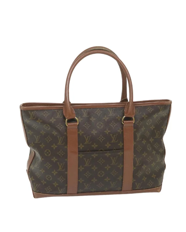 Handle bags with unique knot details for an artistic and sophisticated touch-Monogram Canvas Tote Bag with Scratches and Rubbing - France Made