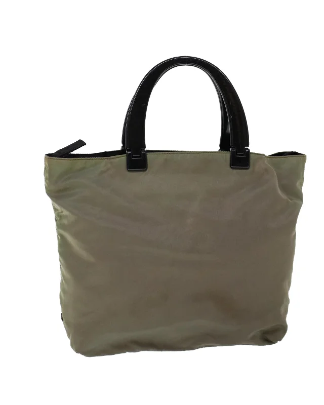 Best handle bags with fabric handles for a soft, comfortable carrying experience-Nylon Khaki Hand Bag