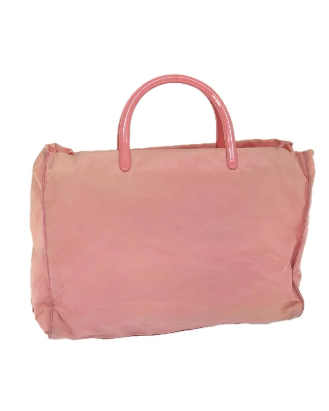 Handle bags with large front pockets for quick and easy access to essentials-Nylon Hand Bag with Metal Fittings