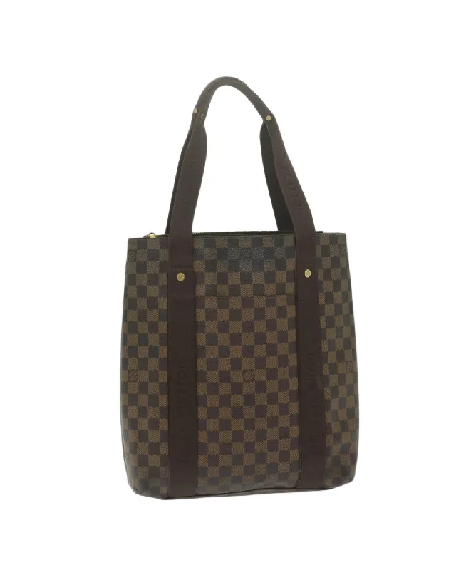 Handle bags with contrasting materials for a bold and unique fashion statement-Ebene Canvas Tote Bag with Shoulder Strap