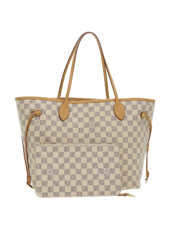 Handle bags with unique knot details for an artistic and sophisticated touch-Damier Azur Tote Bag with Pouch