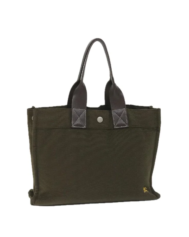 Handle bags with vibrant colors for a fun and cheerful look-Canvas Tote Bag with Khaki Color