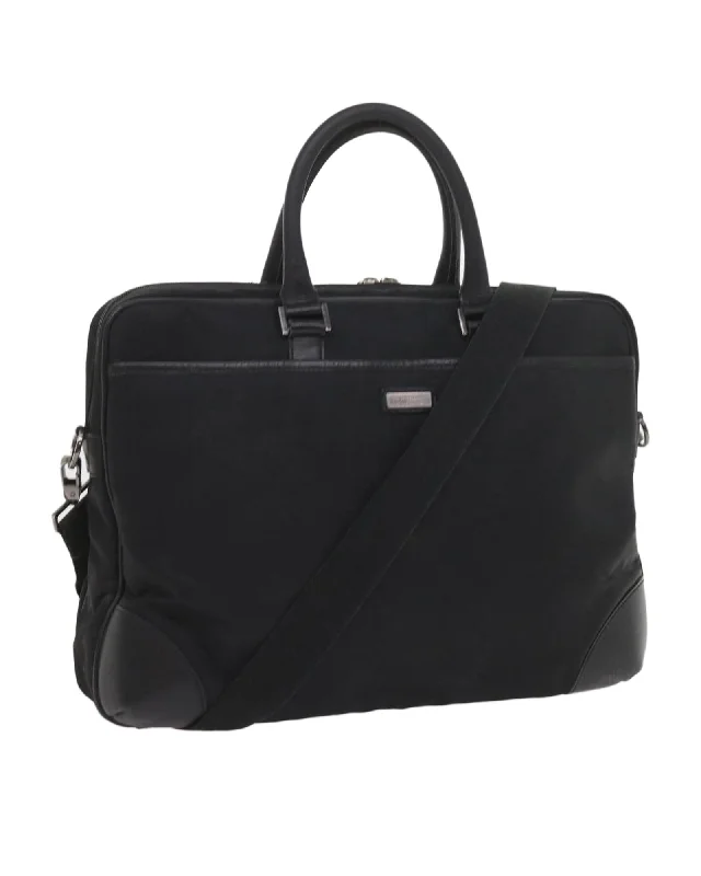 Handle bags with unique knot details for an artistic and sophisticated touch-Black Nylon Hand Bag with Shoulder Strap