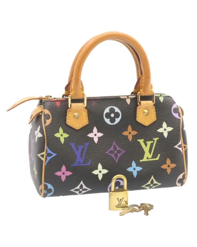 Handle bags with custom engravings for a personalized and meaningful gift-Monogram Multicolor Mini Speedy Hand Bag