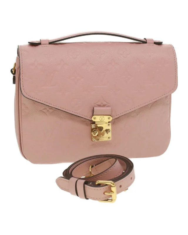 Handle bags with large front pockets for quick and easy access to essentials-Empreinte Pochette Metis MM Hand Bag 2way Pink