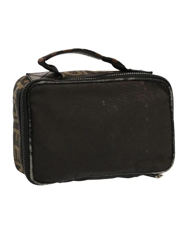 Best handle bags with velvet material for a luxurious and soft touch-Canvas Black Pouch for Essential Accessories