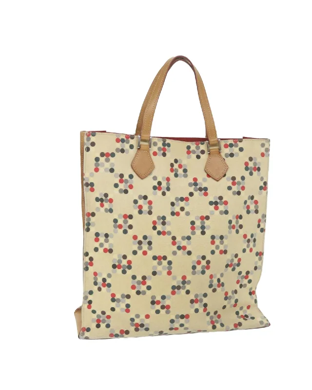 Handle bags with sleek, smooth leather for a polished and professional look-Canvas Tote Bag with Multiple Compartments