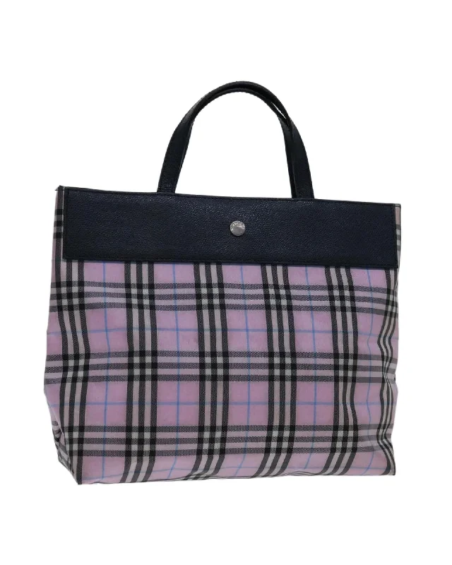 Best handle bags with soft leather material for a comfortable, refined feel-Pink Nylon Hand Bag - Burberry Nova Check Design