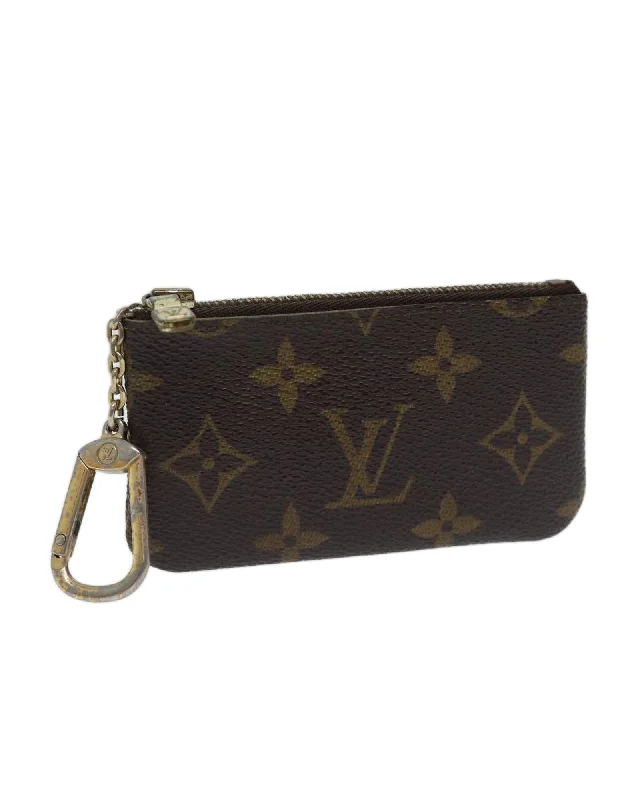 Best handle bags with crossbody options for an additional hands-free carrying option-Monogram Coin Purse with Metal Fittings and Pocket