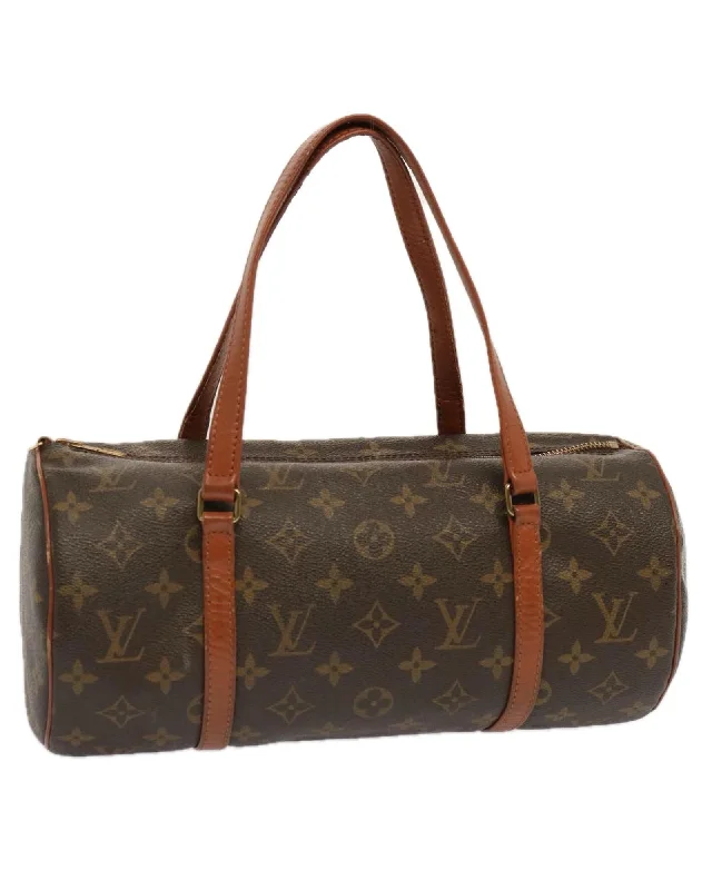 Handle bags with oversized designs for a bold, fashion-forward silhouette-Monogram Canvas Hand Bag with Accessories and Rank D