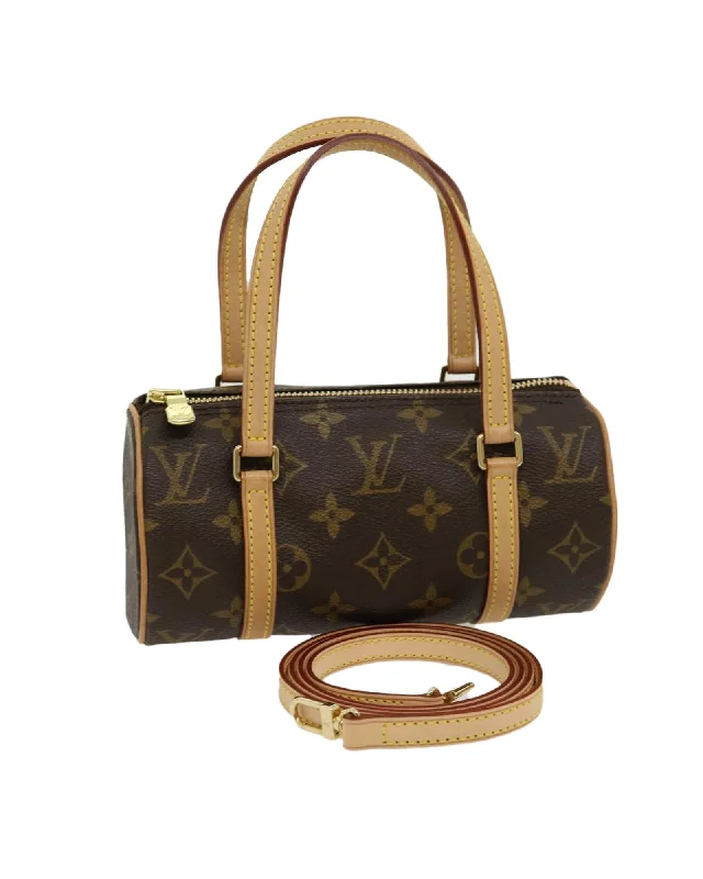 Handle bags with faux fur accents for a cozy and chic winter look-Monogram Papillon 19 Tote Bag by Louis Vuitton