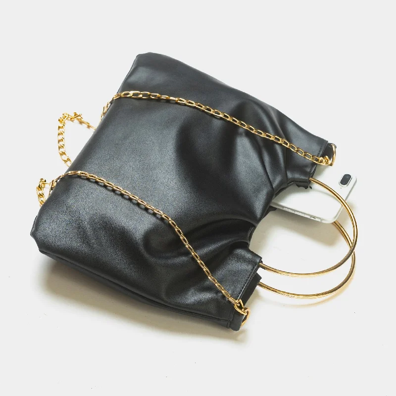 Elegant handle bags with minimalist designs for a sophisticated, chic look-Top Ring Bag With Chain