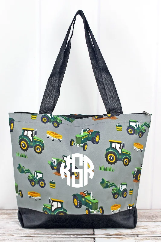 Tote bags with polka dots for fun -Tractor with Black Trim Tote Bag