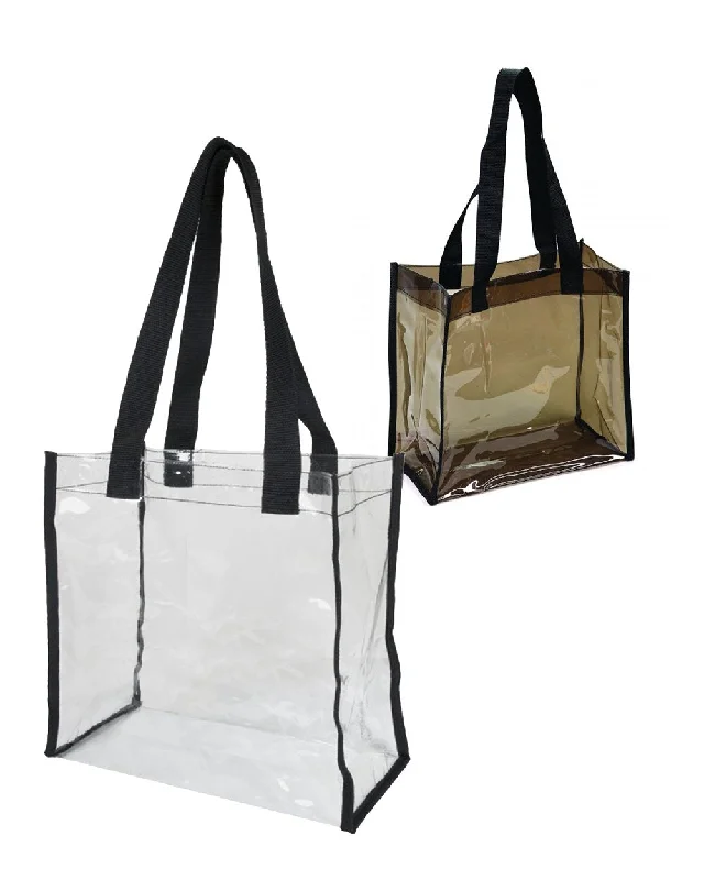 Tote bags with spacious pockets for travel -Transparent Stadium Approved Clear Tote Bags